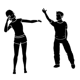 Pixelated Couple Dance