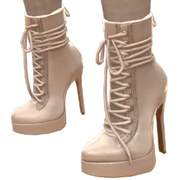 Drop Science White Lace-Up Heels