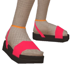 Mahiki Hot Pink And Orange Sandals