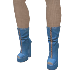 USAesthetics Denim Open Toe Platform Boots