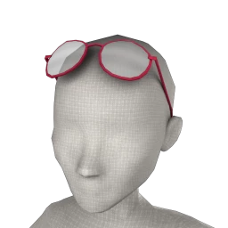 Front Row Simple Round Sunglasses (Red) - Raised