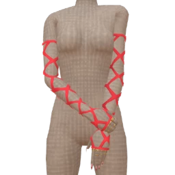 Drop Science Red Weave Fishnet Gloves