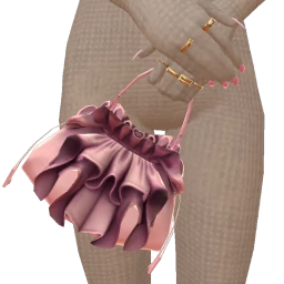 Mahiki Pink Mirage Ruffled Handbag
