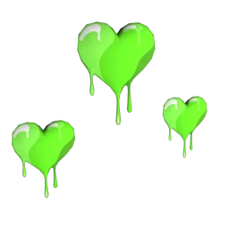 Black Rainbow Bleeding Hearts (Lime Green)
