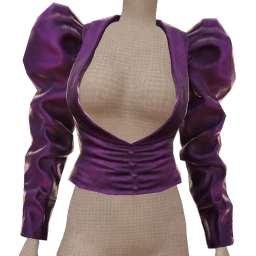 Ikon Elite Purple Velvet Puff Sleeve Cropped Blazer