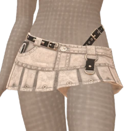 Cloud Nine White Pleated Punk Skirt