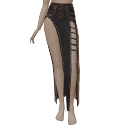 Foal Dark Denim Side Split Skirt