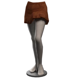 Foal Ruffle Trim Leather Skirt - Tan