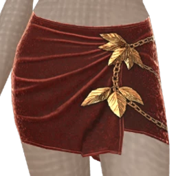 Ikon Red Draped Skirt