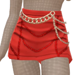 USAesthetics Red Gemstone Mini Skirt