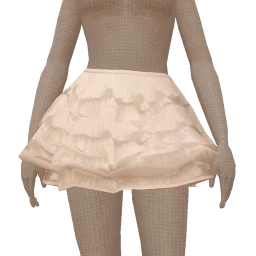 Chiara Balletcore White Ruffle Mini Skirt