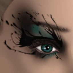 Black Rainbow Living Shadow Makeup (Green)