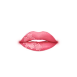 Cloud Nine Floral Embellished Pink Lips