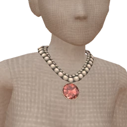 Bijouterie Rose Diamond Pearl Necklace