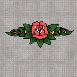 Traditional Rose Tattoo
