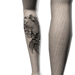 Koi Outline Tattoo