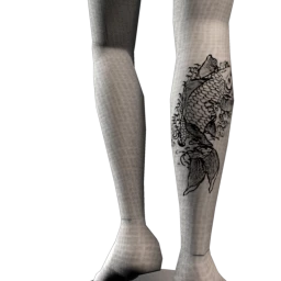 Koi Outline Tattoo