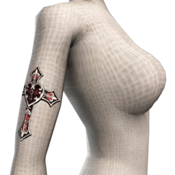 Locked Heart Cross Tattoo