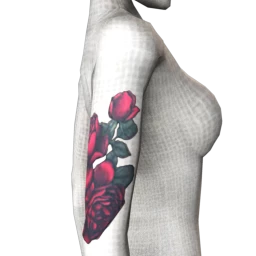 Maroon Peony Tattoo