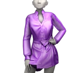 Chiara Purple Stylish Shirtdress