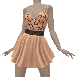 Chiara Embroidered Hearts Skater Dress