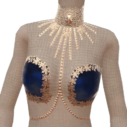 Cloud Nine Frozen Blue Velvet Cropped Top With Diamond Chain - Early Access