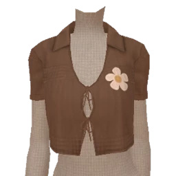 Cruz Retro Daisy Print Cropped Top