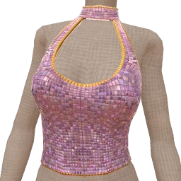Cloud Nine Lilac Shimmering Disco Halter Top