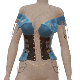 Delirious Hazy Blue Corset Top