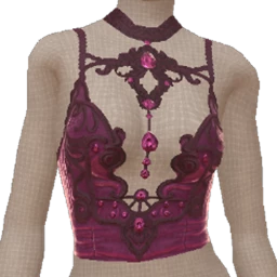 Delirious Goth Purple Velvet Crop Top
