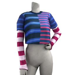 Cruz Multistripe Layered Crop Top