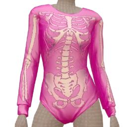 Foal Skeletal Pink Bodysuit