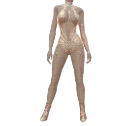 Ikon Elite Full-Body Iridescent Fae Suit With Crystal Adornment