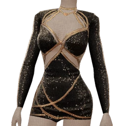 Ikon Elite Sweetheart Sparkle Black Dress