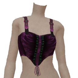 Prevail Ruched Purple Velvet Vampiress Corset