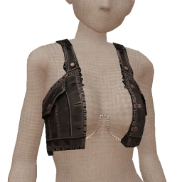 USAesthetics Midnight Cut Denim Vest Top