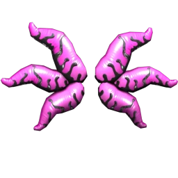 Black Rainbow Swamp Monster Wings (Cool Pink)