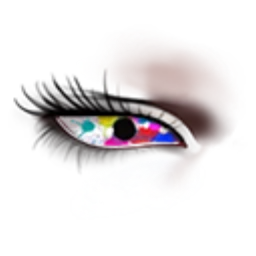 Black Rainbow Colour Splash Eyes