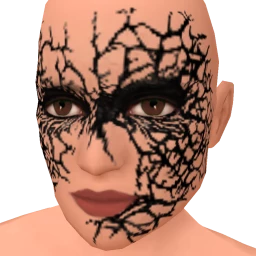 Cosmos Black Veins Face Paint