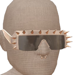 Delirious Spiked Veil White Sunglasses & Nose Ring Combo