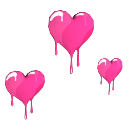 Black Rainbow Bleeding Hearts (Hot Pink)