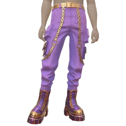 Cloud Nine Pixel-Encrusted Lilac Cargo Pants