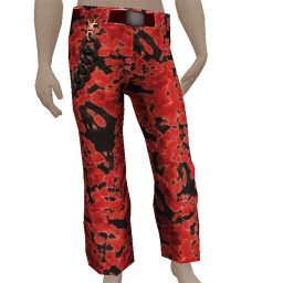 Cruz Red And Black Inkblot Jeans