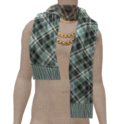 Front Row Blue Maple Grid Cozy Scarf