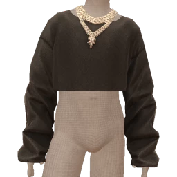 Cloud Nine Black Knit Cropped Sweater