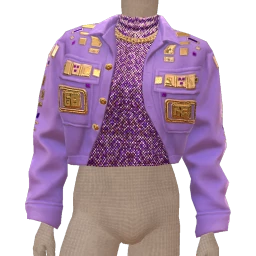 Cloud Nine Golden Pixel Lilac Commander Jacket