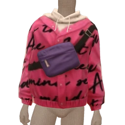 Cruz Letter Print Oversized Bomber Jacket