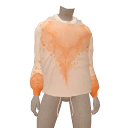 Prevail Orange And White Motif Sweater