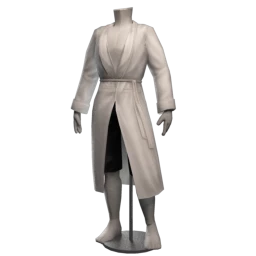 White Silk Dressing Gown