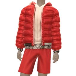 Front Row The Red Puffer Outfit